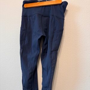 Lululemon Leggings Medium, Part Mesh Navy